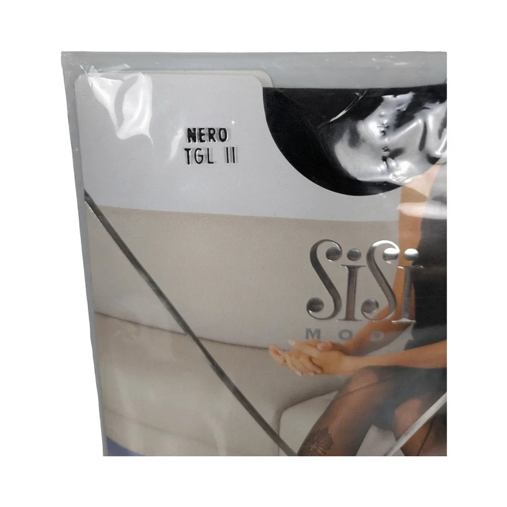 Sisi Moda Fashion Tights Black Size 2 Long Made In Italy